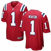 Nike Patriots 1 Cam Newton Men's Red Game Jersey Dzhi